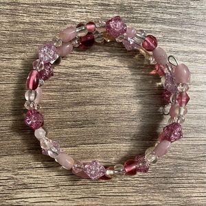 Wire beaded wrap around bracelet